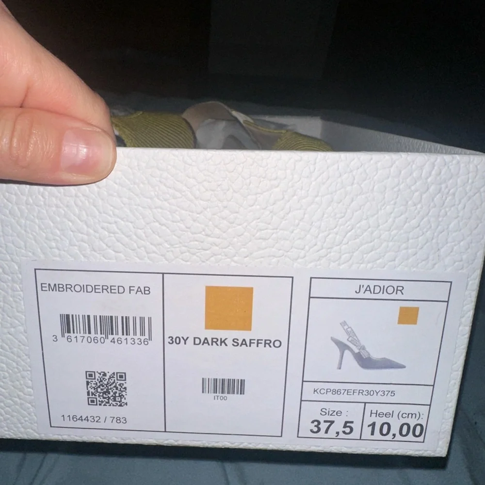 Dior Yellow Stiletto Heels with Textured Finish 37.5 size - Picture 5 of 5